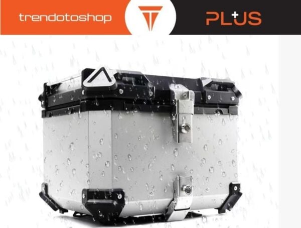 Evrensel Alüminyum Kasa Ithal Motosiklet Çantası Motor Çantası Gümüş 35 L