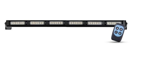 Led Bar Kumandalı 90 Cm Mercekli Turuncu - Beyaz  Modlu Çakarlı 10 Modlu 12 - 24 Volt