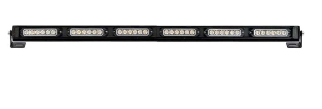 Led Bar 90 Cm Mercekli Turuncu - Beyaz  Modlu Çakarlı 10 Modlu 12 - 24 Volt