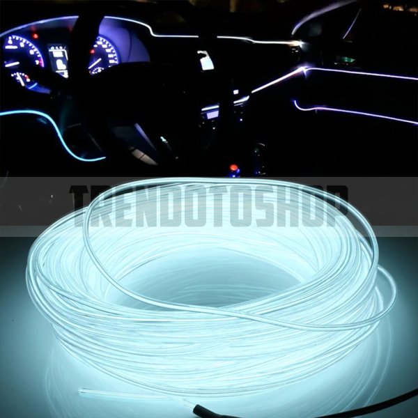 Beyaz İp Neon Led Torpido Şeridi 5 METRE