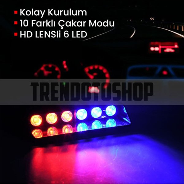 S6 Mini Kırmızı Mavi Çakar