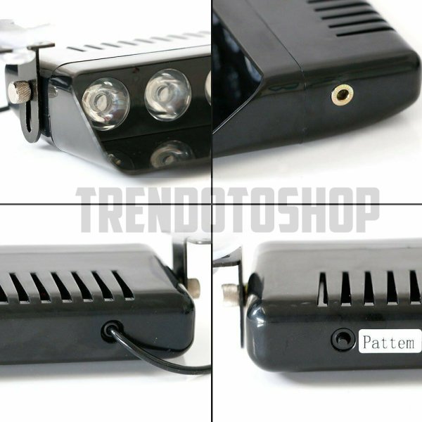 S9 Kırmızı Mavi Beyaz 14 Mod 9 Led Flaş Araç İç Dış Panel Çatı Ön Arka Cam Oto Çalışma Lambası Sis Farı Işık Çubuğu Spot Vantuzlu Çakmaklık Girişli Acil İkaz Sinyal Polis Çakar Gece Gündüz Çalışan Lamba