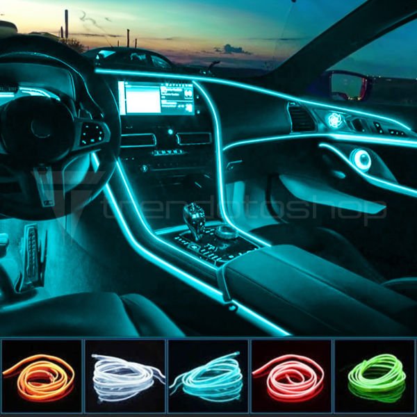 Buz Mavi İp Neon Led Torpido Şeridi 5 METRE