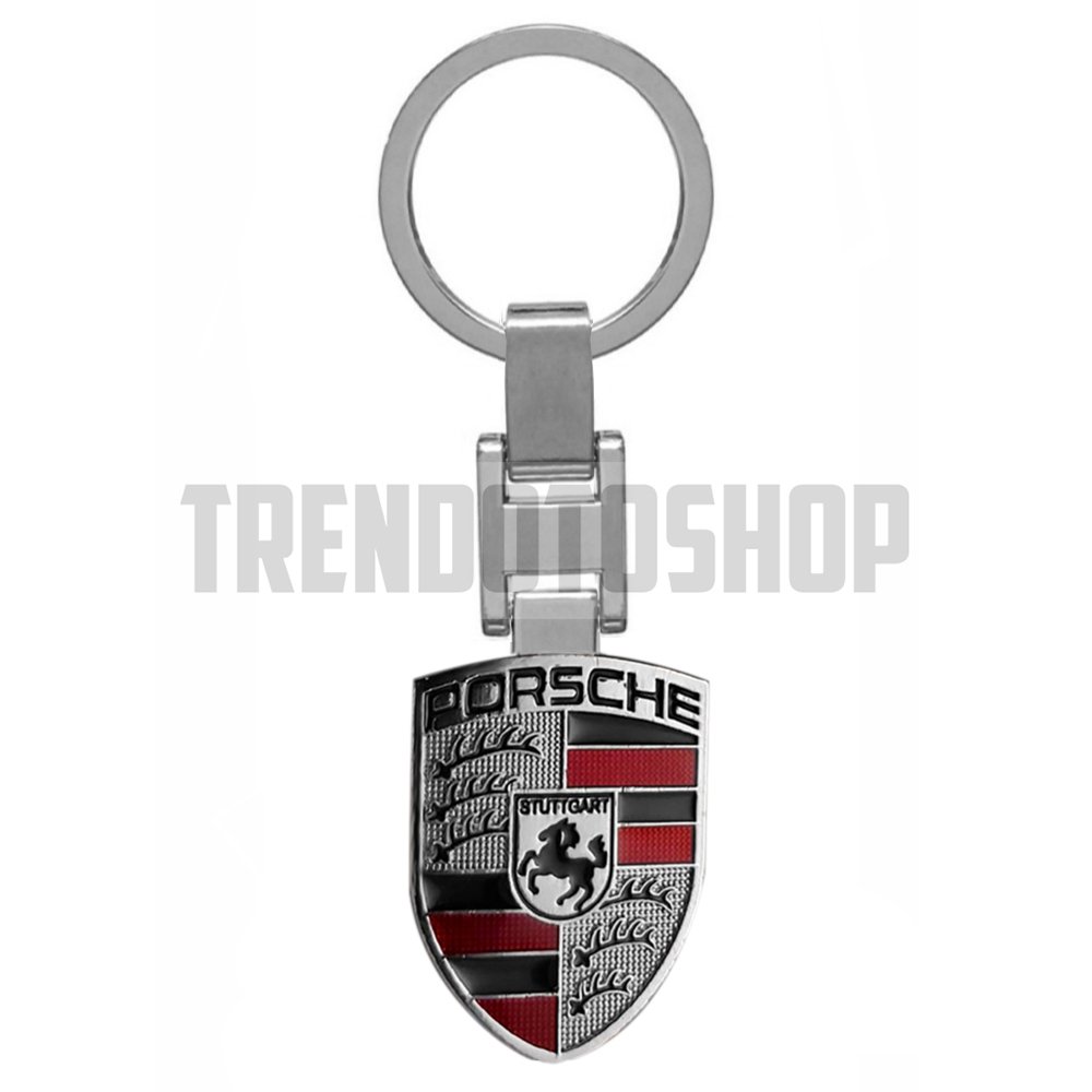 Porsche Araca Özel Metal Çift Yönlü Anahtarlık