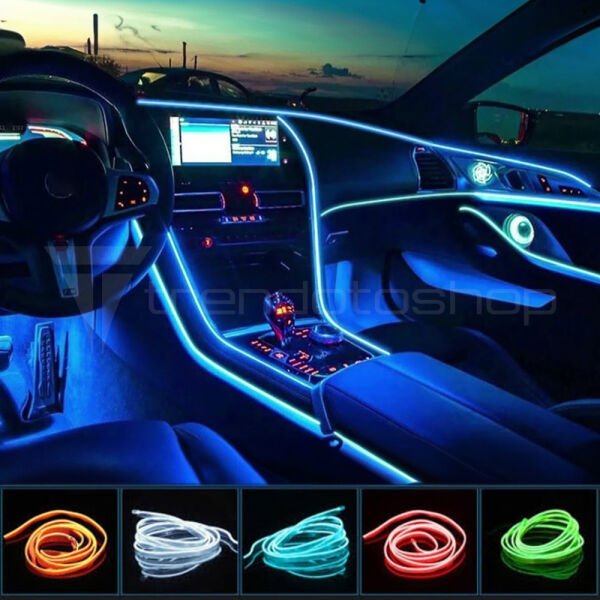 Mavi İp Neon Led Torpido Şeridi 5 METRE