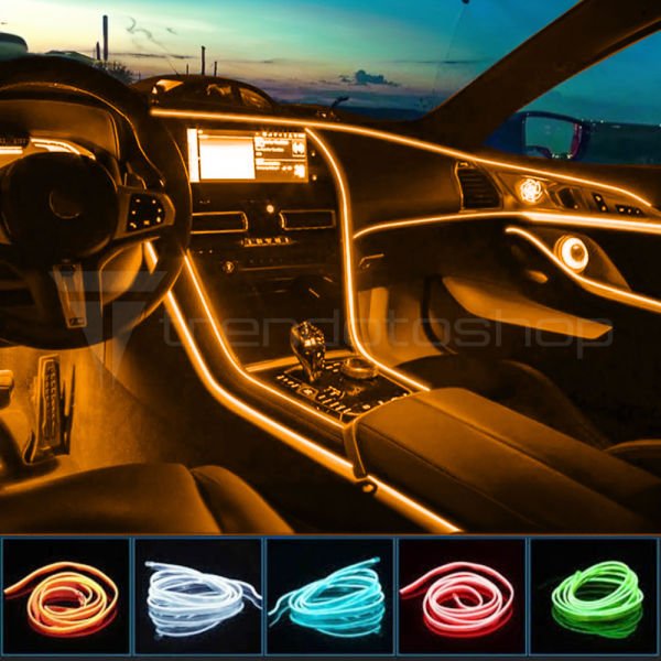 Turuncu İp Neon Led Torpido Şeridi 5 METRE