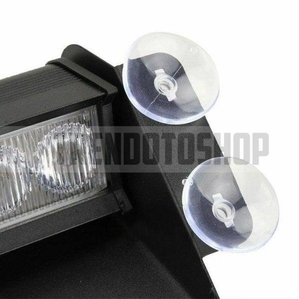 12 Led Puslu Cam Beyaz Çakmaklık Girişli Vantuzlu Çakar