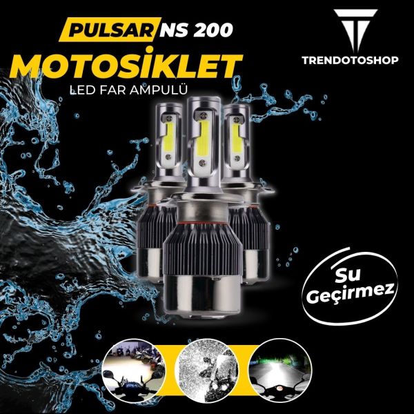Bajaj Pulsar NS200 Led Motosiklet Far Ampulü BuzMavi