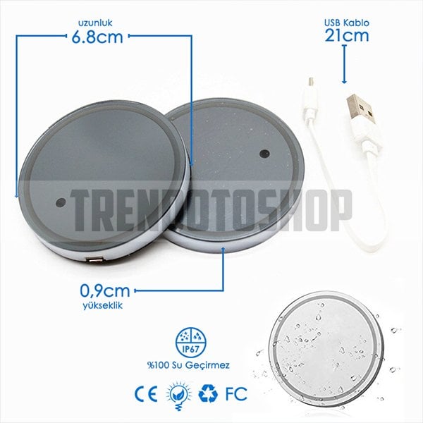 Fiat Uyumlu Led Bardak Altlığı