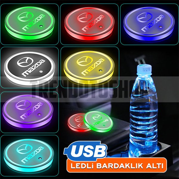 Mazda Uyumlu Led Bardak Altlığı