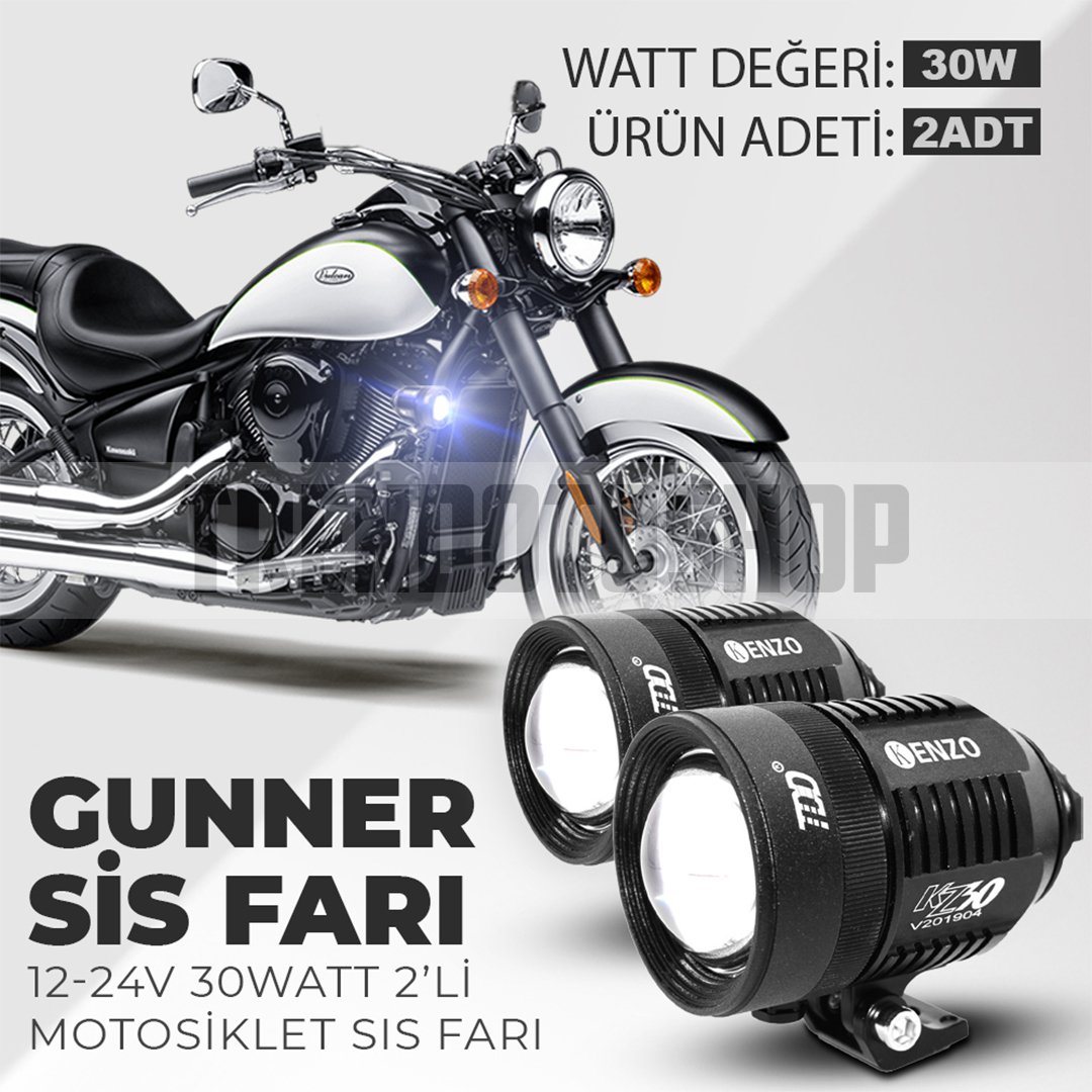 K2330 30w Gunner Motosiklet Sis Farı Lambası