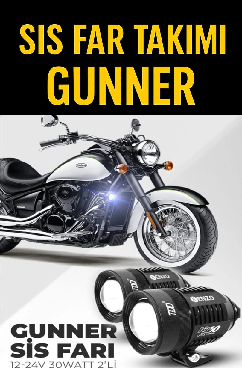 K2330 30w Gunner Motosiklet Sis Farı Lambası