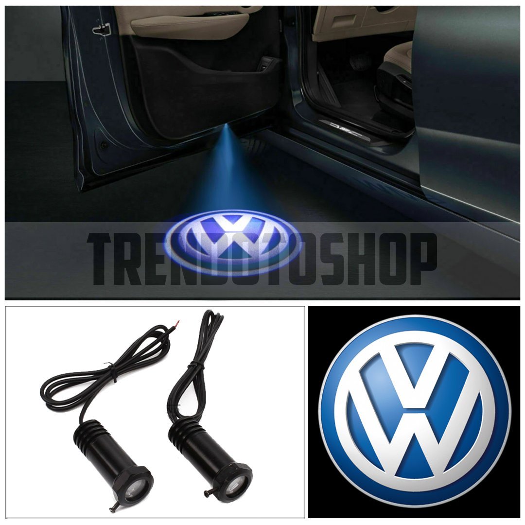 Volkswagen Uyumlu Delmeli 12 Volt Kapı Altı Led Logo