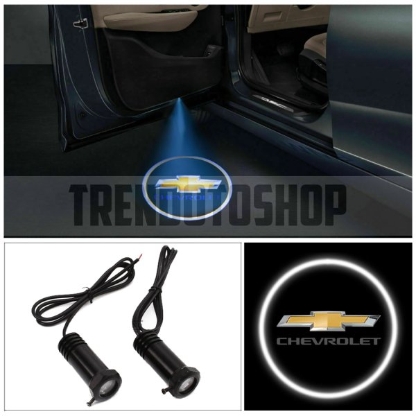 Chevrolet Uyumlu Delmeli 12 Volt Kapı Altı Led Logo