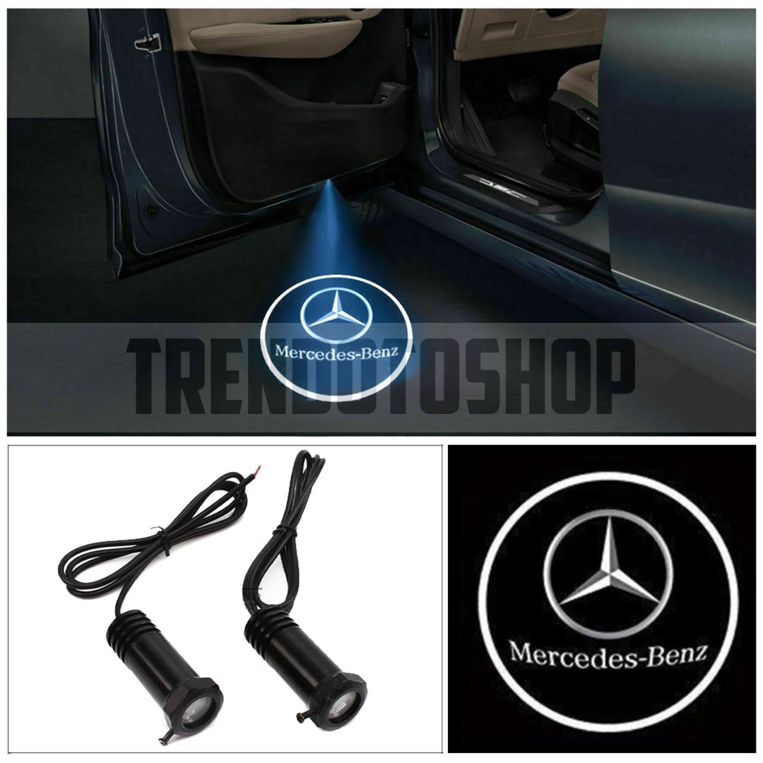Mercedes Uyumlu Delmeli 12 Volt Kapı Altı Led Logo