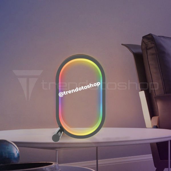 Akıllı RGB Oval Masaüstü Ortam Işığı APP Wifi Kontrollü Gece Lambası