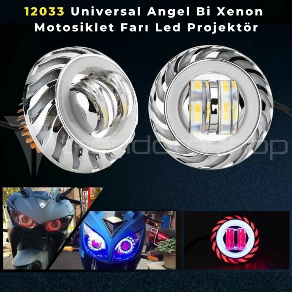 Universal Angel Bi Xenon Motosiklet Farı Led Projektör