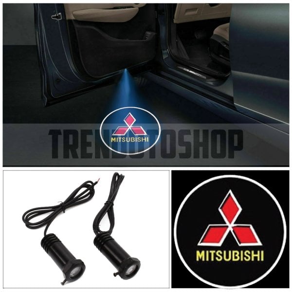 Mitsubishi Uyumlu Delmeli 12 Volt Kapı Altı Led Logo