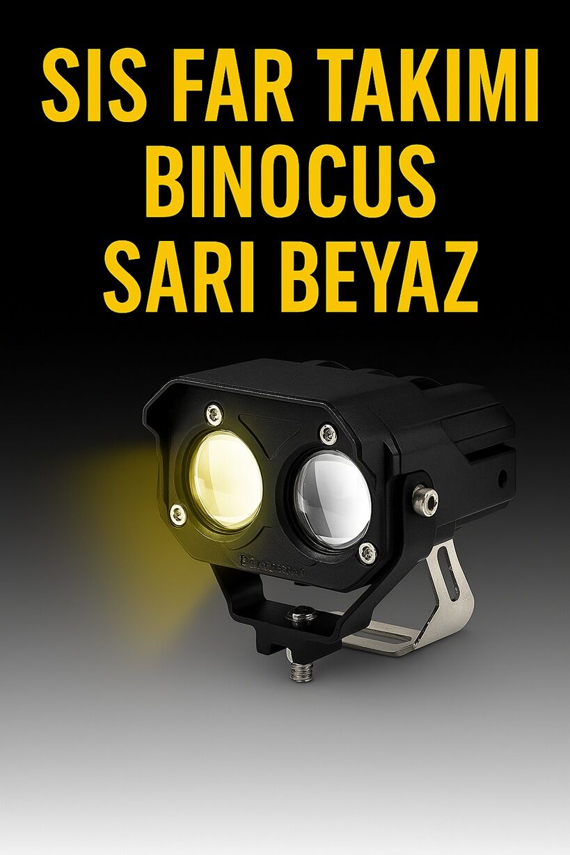 Binocus Çift Renkli Universal Mini Spot Lens Led Far Motosiklet Sis Far Takımı