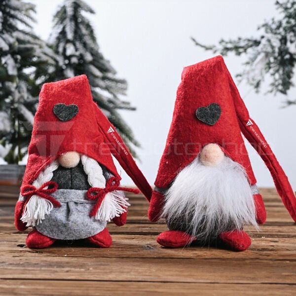 Gnome Noel Süsü 2’li Set, Noel Baba Gnome Dekorasyon Seti