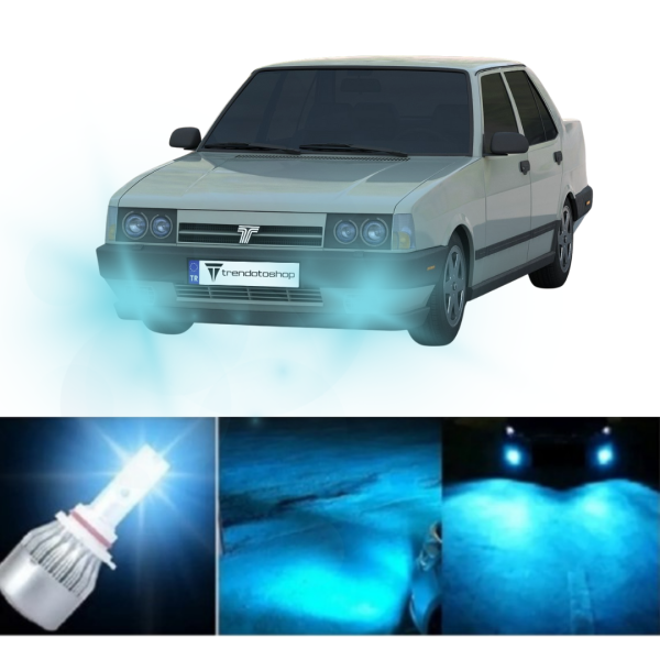 Tofaş H3 Buz Mavi Sis Led Xenon Far Ampulü Şimşek Etkili