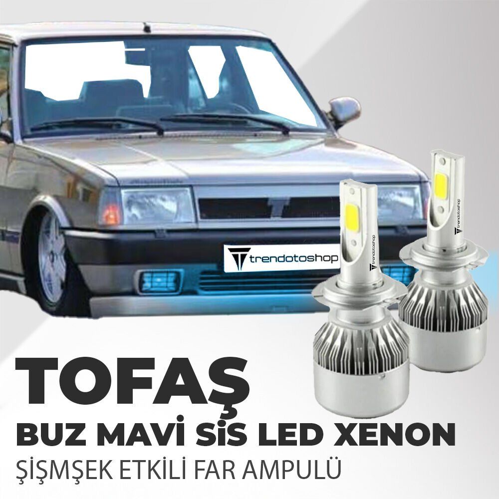 Tofaş H3 Buz Mavi Sis Led Xenon Far Ampulü Şimşek Etkili