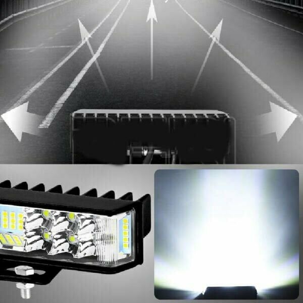 High-Tech Premium Kırmızı Mavi Beyaz Flaşlı Karavan Led Lamba, Sis Farı ve Çalışma Lambası