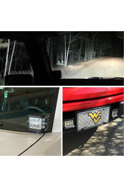 Hi tech 12 Led 45W Karavan Turuncu Beyaz 10Cm Flaşlı Sis Farı ve Çalışma Lambası 1 Adet
