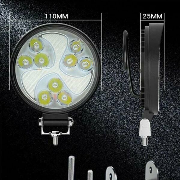 Bumerang 27w Yuvarlak Karavan Led Lamba, Sis Farı ve Çalışma Lambası