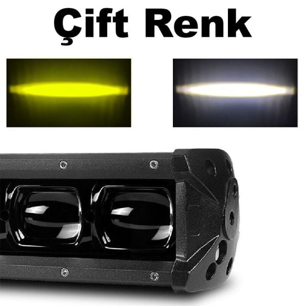 Phantom 6D 80W Çift Renk Sarı Beyaz 20cm Off Road Led Bar