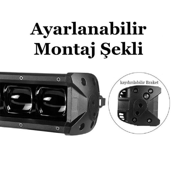 Phantom 6D 80W Çift Renk Sarı Beyaz 20cm Off Road Led Bar