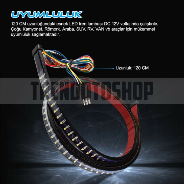 Pick Up Nokta Model Bagaj Sinyalli Kayar Led Şerit Eko 150 CM