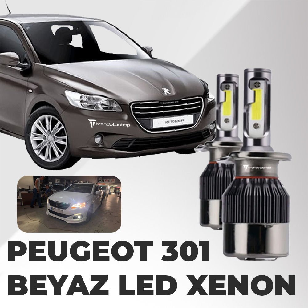 Peugeot 301 (2012-2017) İle Uyumlu Uzun Led Xenon Far Ampulü: Şimşek Etkili