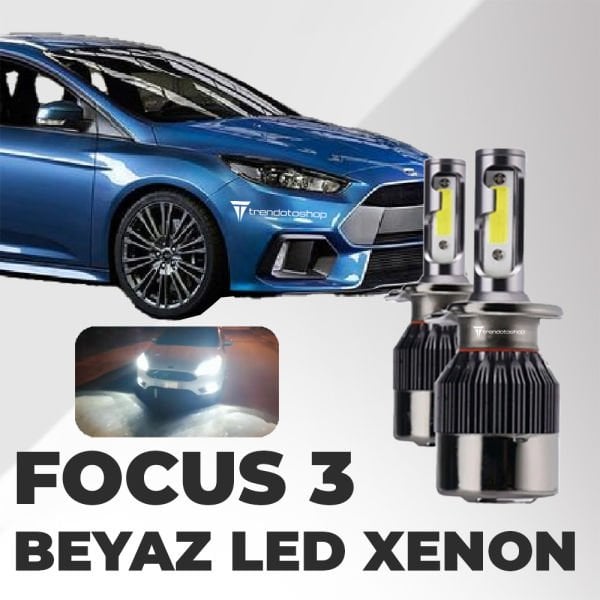 Ford Focus 3 2015-2018 İle Uyumlu Uzun Led Xenon Far Ampulü: Şimşek Etkili