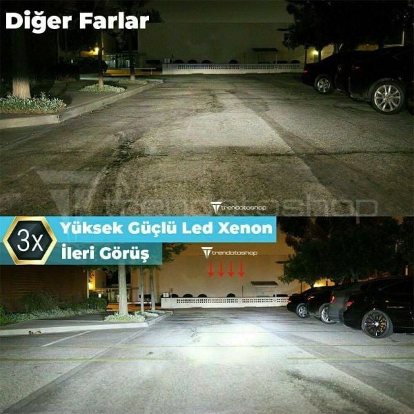 Renault Megane 2 2002-2009 İle Uyumlu Uzun Led Xenon Far Ampulü: Şimşek Etkili