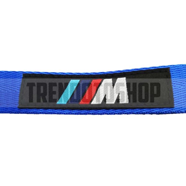 BMW M Uyumlu Racing Stil Bez Şerit Mavi Anahtarlık
