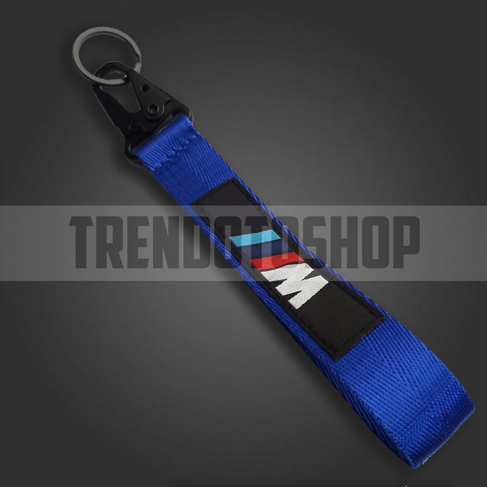 BMW M Uyumlu Racing Stil Bez Şerit Mavi Anahtarlık