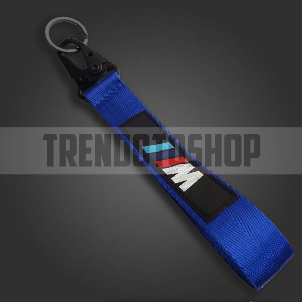 BMW M Uyumlu Racing Stil Bez Şerit Mavi Anahtarlık