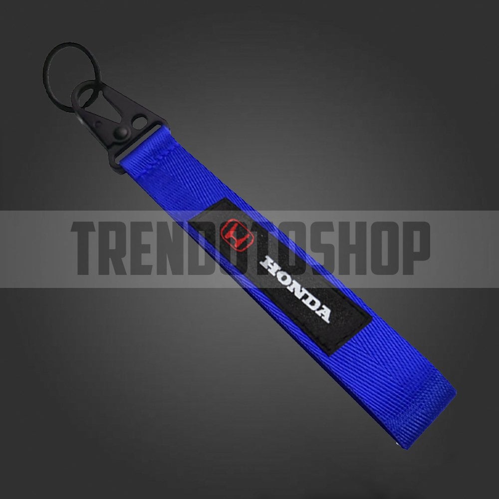 Honda Uyumlu Racing Stil Bez Şerit Mavi Anahtarlık