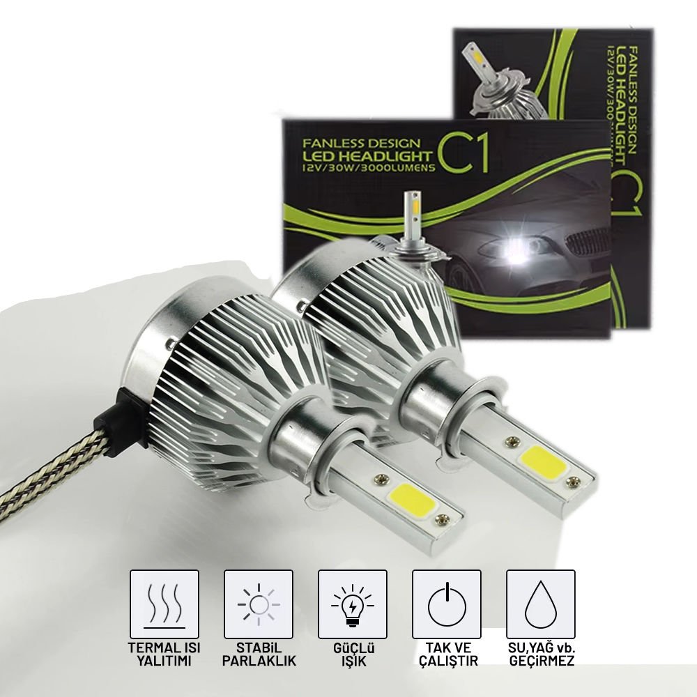 C1 H3 Led Xenon Far Ampülü Beyaz