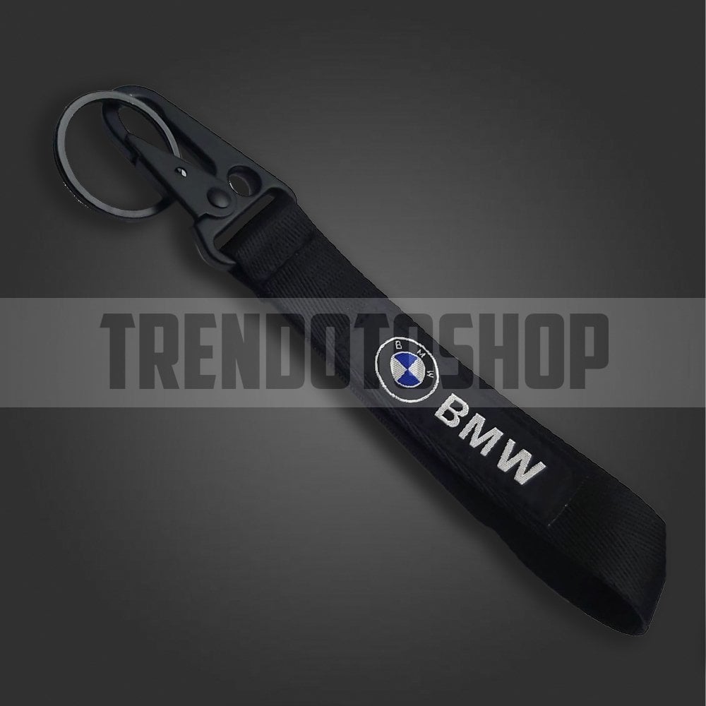 BMW Uyumlu Racing Stil Bez Şerit Siyah Anahtarlık