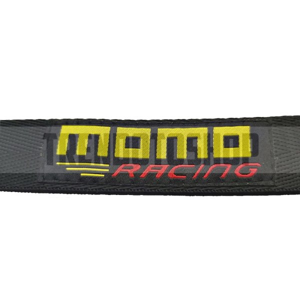 Momo Uyumlu Racing Stil Bez Şerit Siyah Anahtarlık