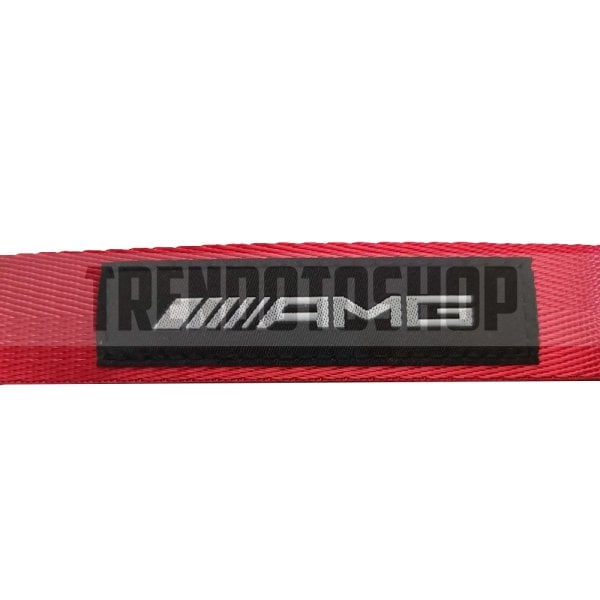 Mercedes AMG Uyumlu Racing Stil Bez Şerit Kırmızı Anahtarlık