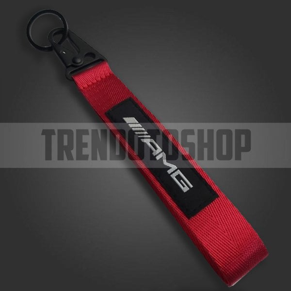 Mercedes AMG Uyumlu Racing Stil Bez Şerit Kırmızı Anahtarlık