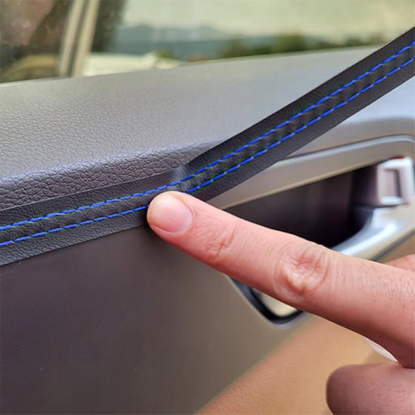 8 Metre Deri Trim Fitili Mavi Dikişli