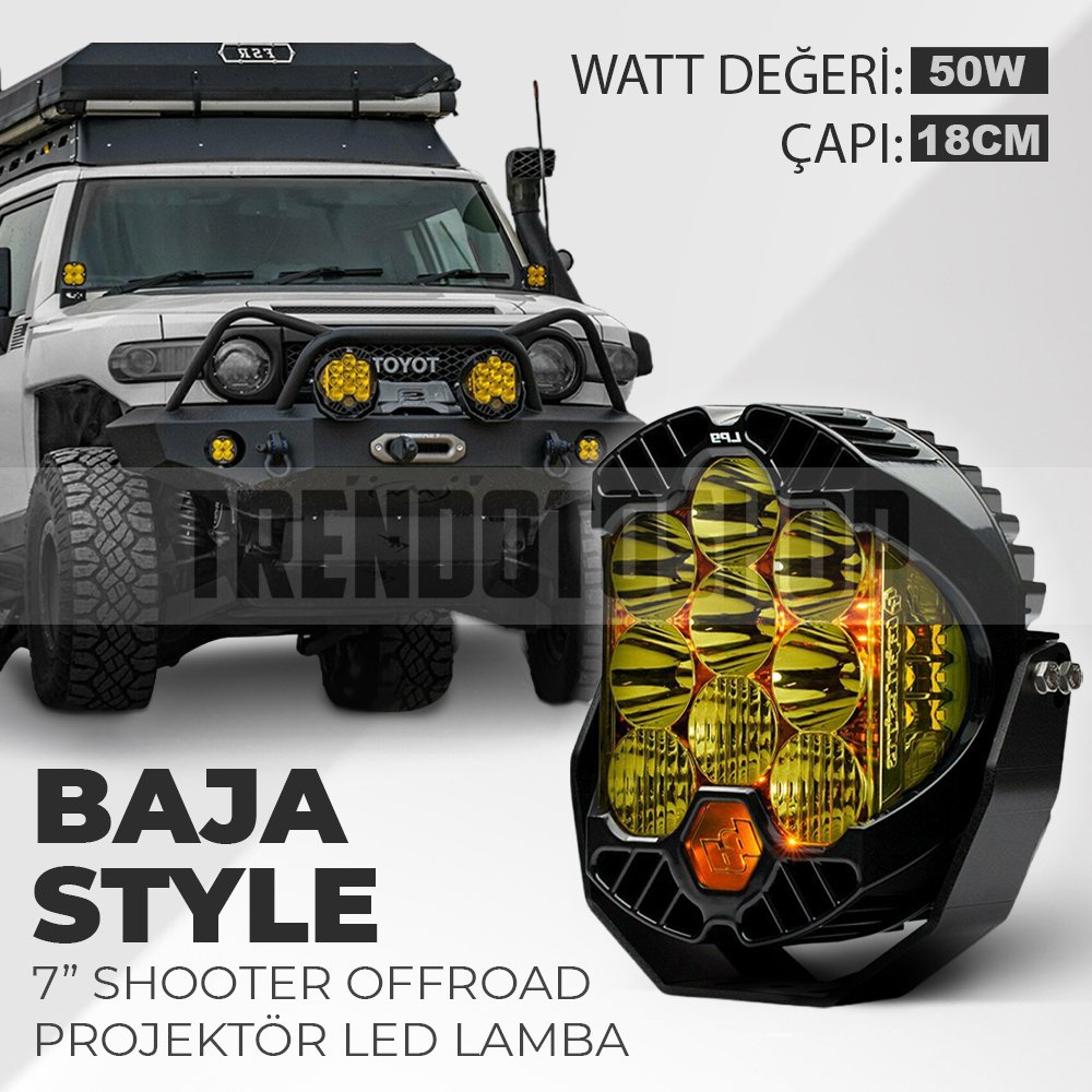 7'' Baja Style Shooter Off Road Projektör Led Lamba
