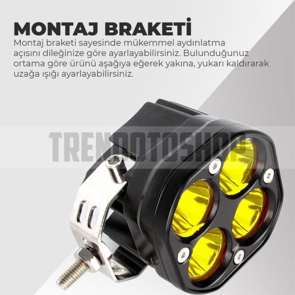 40w Baja Style 8 Cm Ultra Parlak Led Projektor Off Road 2 Adet