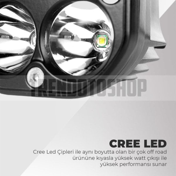 40w Baja Style 8 Cm Ultra Parlak Led Projektor Off Road 2 Adet
