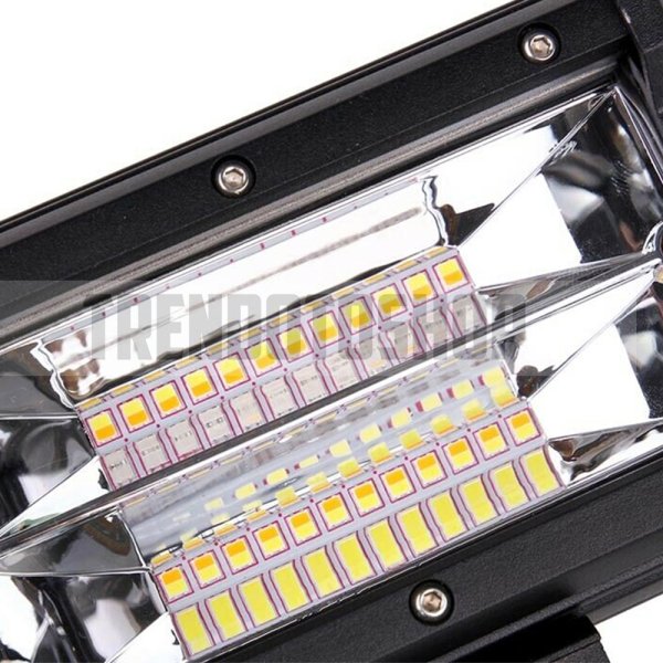 Off Road 3 Sıra 270W Çift Modlu Led Lamba Beyaz Ve Turuncu Flaşlı 56 cm