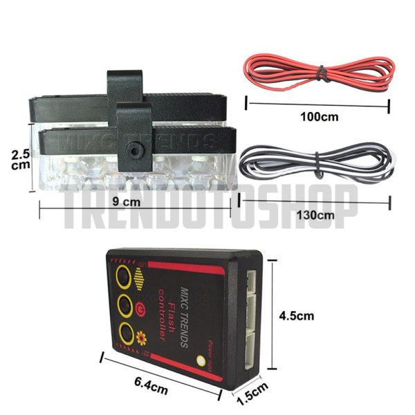 4x4 Flaş Çakarlı Panelli 3 Modlu Panjur Arası Led Turuncu
